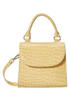 🍒NEW The Drop Diana Cross Body Top Handle Crocodile-Embossed Mini-Bag in Butter